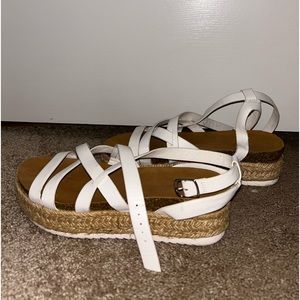 White sandals